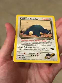 POKEMON CARD Rocket's Snorlax Gym Heroes 33/132 Vintage 2000 NEAR MINT - Image 4