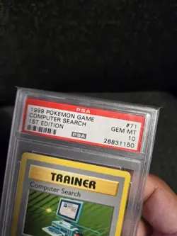 PSA 10 1999 Pokemon Game Base Set 1st Edition Computer Search Shadowless Rare  - Image 3