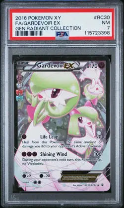 2016 Pokemon XY Generations Radiant Collection Gardevoir EX Full Art RC30 PSA 7 - Image 1
