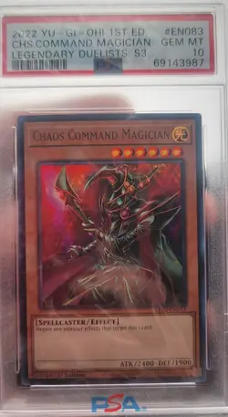 YuGiOh CHAOS COMMAND MAGICIAN #LDS3-EN083 ULTRA RARE PSA 10 GEM 1st ED-2022 - Image 3
