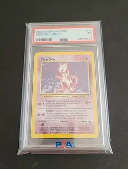 1999 POKEMON GAME #10 MEWTWO-HOLO PSA 1 Holo 10/102 - Image 7