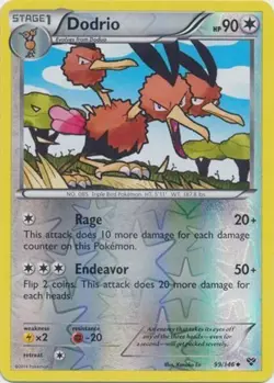 Dodrio - 99/146 - Uncommon - Reverse Holo LP, English Pokemon XY Base Set - Image 1