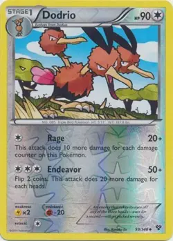Dodrio - 99/146 - Uncommon - Reverse Holo LP, English Pokemon XY Base Set - Image 2