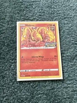 Moltres SWSH185 Black Star Promo Stamped Brilliant Stars Pokemon TCG NM/MINT - Image 1
