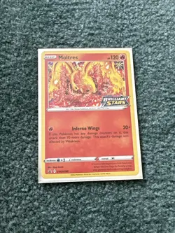 Moltres SWSH185 Black Star Promo Stamped Brilliant Stars Pokemon TCG NM/MINT - Image 4