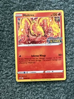 Moltres SWSH185 Black Star Promo Stamped Brilliant Stars Pokemon TCG NM/MINT - Image 5