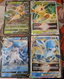 Leafeon V & VSTAR Glaceon V & VSTAR SWSH195 196 197 198 Promo Cards Pokemon TCG - Image 2