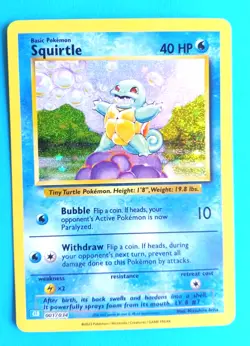 POKEMON CLASSIC COLLECTION SQUIRTLE CLB 001/034 HOLO SET FRESH CLEAN - Image 1