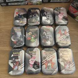 Pokemon Scarlet & Violet Black Bolt &White Flare  Sealed 6 Tins Lot NEW - Image 9