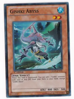 Yugioh! MP Gishki Abyss - HA05-EN031 - Super Rare - 1st Edition Moderately Playe - Image 1