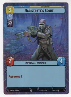 Star Wars Unlimited LotF Hyperspace Foil Card LOF772 Magistrate's Scout - Image 1