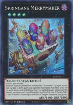 Yugioh! LP Springans Merrymaker - LIOV-EN041 - Super Rare - 1st Edition Lightly - Image 2