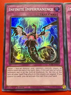 3x Infinite Impermanence | RA01-EN075 | Super Rares | 1st Edition | NM | YuGiOh! - Image 3