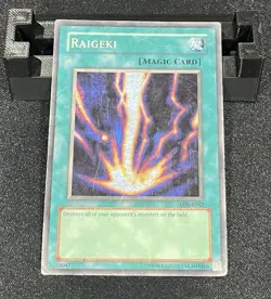 Raigeki LOB-E042 Super Rare Unlimited Legend of Blue Eyes YuGiOh - MP - Image 3
