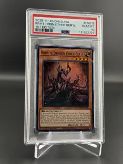 Primite Dragon Ether Beryl Yugioh SUDA-EN015 Supreme Darkness 1st Ed. Gem PSA 10 - Image 1