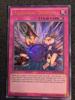 1x (VLP) Magicians' Defense - MVP1-EN028 - Ultra Rare - 1st Edition  YuGiOh - Image 2