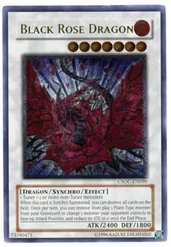 Black Rose Dragon - CSOC-EN039 - Ultimate Rare - Unlimited Edition x1 Lightly Pl - Image 3
