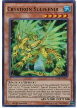 Yu-Gi-Oh! Crystron Sulfefnir - RATE-EN021 - Super Rare 1st Edition M/NM English - Image 3