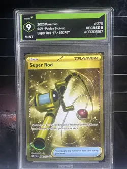 PokÃ©mon TCG Super Rod Paldea Evolved Full Art Holo Card 276/193 Degree Graded 9 - Image 1