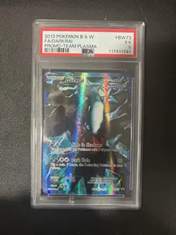 2013 POKEMON B&W PROMO TEAM PLASMA #BW73 FULL ART/DARKRAI PSA 6 - Image 1