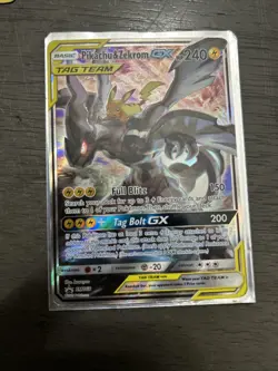Pikachu & Zekrom GX SM168 Promo - Full Art Ultra Rare Holo PokÃ©mon Card NM - Image 1