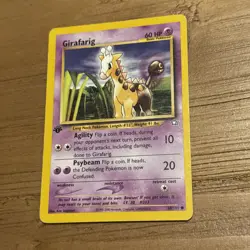 Girafarig 1st Edition 58/111 Neo Genesis Pokemon TCG Card NM - Image 2