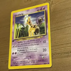 Girafarig 1st Edition 58/111 Neo Genesis Pokemon TCG Card NM - Image 3