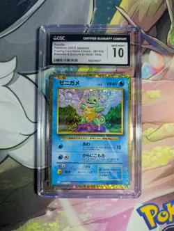 CGC 10 GEM MINT Squirtle 001/032 CLASSIC Collection HOLO Japanese Pokemon Card - Image 1