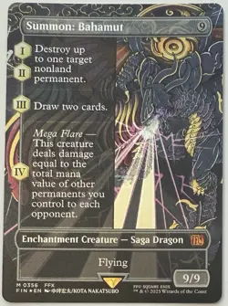 Summon: Bahamut (FOIL) MTG - Final Fantasy Borderless Ext Art M0356 NM - Image 1