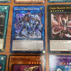 YuGiOh 2018 Empty Power Cube Box & 87 Playing CARDS 1st Editions & Rare 1996 - Image 11