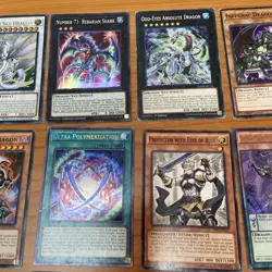 YuGiOh 2018 Empty Power Cube Box & 87 Playing CARDS 1st Editions & Rare 1996 - Image 15