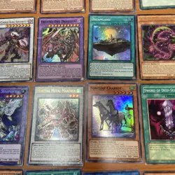 YuGiOh 2018 Empty Power Cube Box & 87 Playing CARDS 1st Editions & Rare 1996 - Image 17