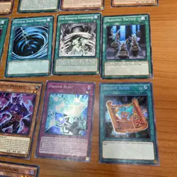 YuGiOh 2018 Empty Power Cube Box & 87 Playing CARDS 1st Editions & Rare 1996 - Image 18