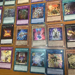 YuGiOh 2018 Empty Power Cube Box & 87 Playing CARDS 1st Editions & Rare 1996 - Image 8