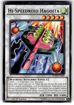 Yu-Gi-Oh Hi-Speedroid Hagoita BOSH-EN049 1st Edition Rare NM - Image 1