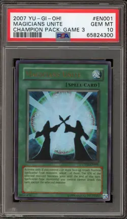 Yu-Gi-Oh! Magician's Unite Champion Pk. 3 Ultra Rare CP03-EN001 PSA 10 Gem Mint - Image 3