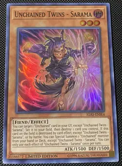 Unchained Twins - Sarama IGAS-ENSE4 Ignition Assault Limited Ed - Yugioh Card - Image 1
