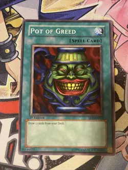 (AA) Yugioh! MP Pot of Greed SD1 - SD1-EN015 - Common - 1st Edition NM-LP - Image 1