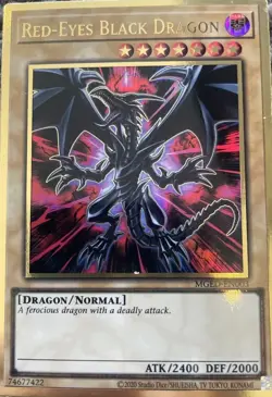 Red-Eyes Black Dragon - MGED-EN003 Premium Gold Rare 1st Edition YuGiOh TCG Card - Image 1