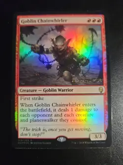 Goblin Chainwhirler Dominaria Foil Pre-release Promo Near Mint MTG - Image 1