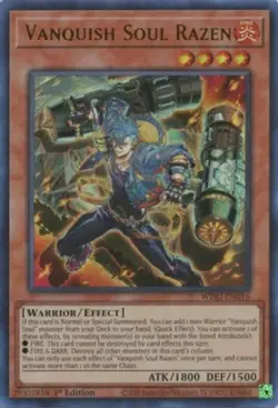 Vanquish Soul Razen - WISU-EN016 - Ultra Rare - 1st Edition NM YuGiOh!  Wild Sur - Image 2