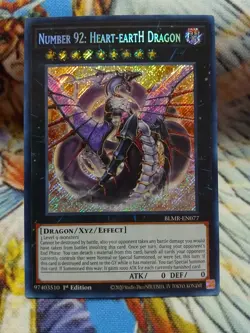 Yugioh Number 92: Heart-eartH Dragon Secret BLMR-EN003 1st Near Mint - Image 1