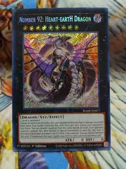 Yugioh Number 92: Heart-eartH Dragon Secret BLMR-EN003 1st Near Mint - Image 2
