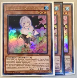 Yugioh! 3x Ghost Sister & Spooky Dogwood Alt Art RA03-EN020 Ultra Rare 1st Ed NM - Image 1