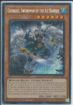 Yugioh! LP Georgius, Swordman of the Ice Barrier - BLTR-EN006 - Secret Rare - 1s - Image 2