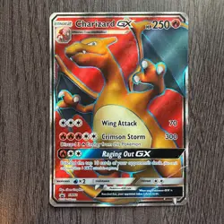Charizard GX SM60 Promo Holo HP Crease Pokemon Card TCG - Image 1