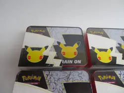 6X Pokemon Celebrations 25th Anniversary Collectorâ€™s Chest Lunch Box Tin Sealed - Image 13