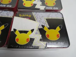 6X Pokemon Celebrations 25th Anniversary Collectorâ€™s Chest Lunch Box Tin Sealed - Image 16