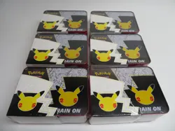 6X Pokemon Celebrations 25th Anniversary Collectorâ€™s Chest Lunch Box Tin Sealed - Image 2