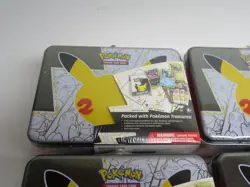 6X Pokemon Celebrations 25th Anniversary Collectorâ€™s Chest Lunch Box Tin Sealed - Image 9